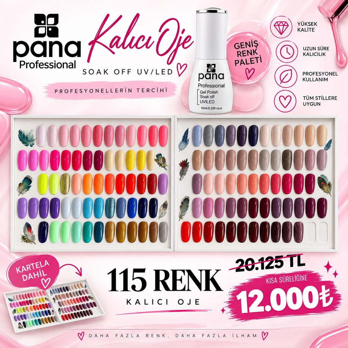 115 RENK PANA KALICI OJE SETI