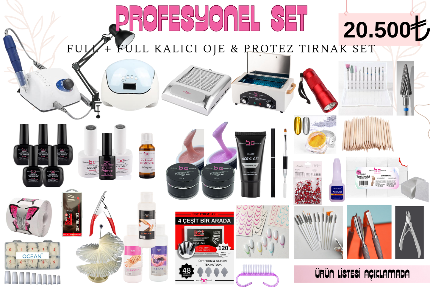 PROTEZ TIRNAK & KALICI OJE SETİ