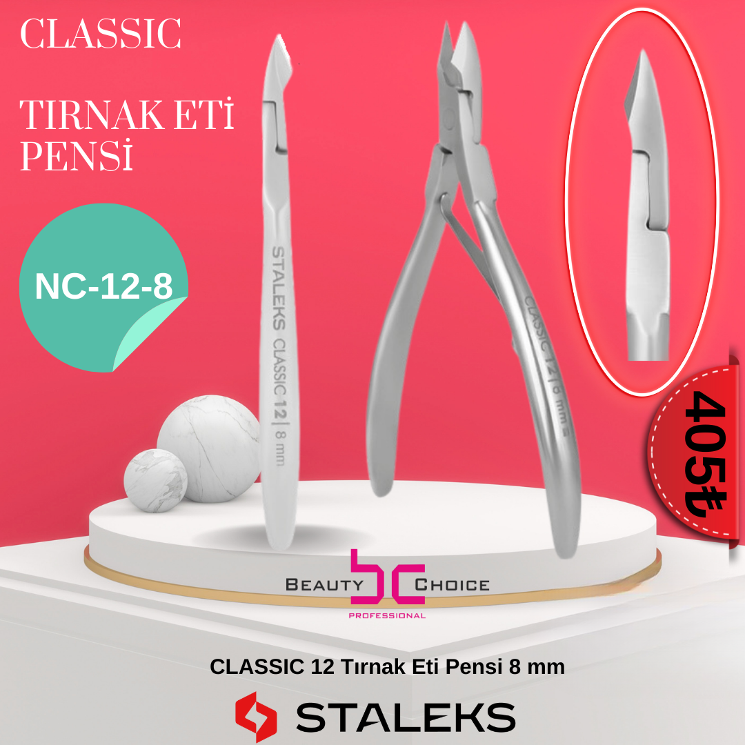 STALEKS CLASSIC 12 Tırnak Eti Pensi 8 mm