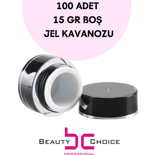 Boş Tırnak Jel Kavanoz 15gr (100 Adet)