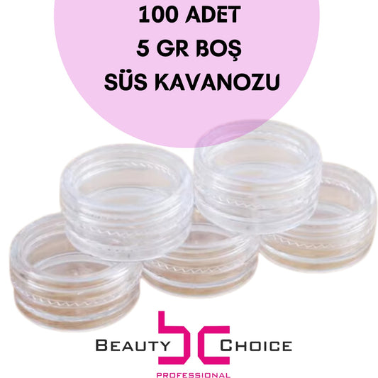 Boş süs ürün kavanozu 5gr  (100 Adet )