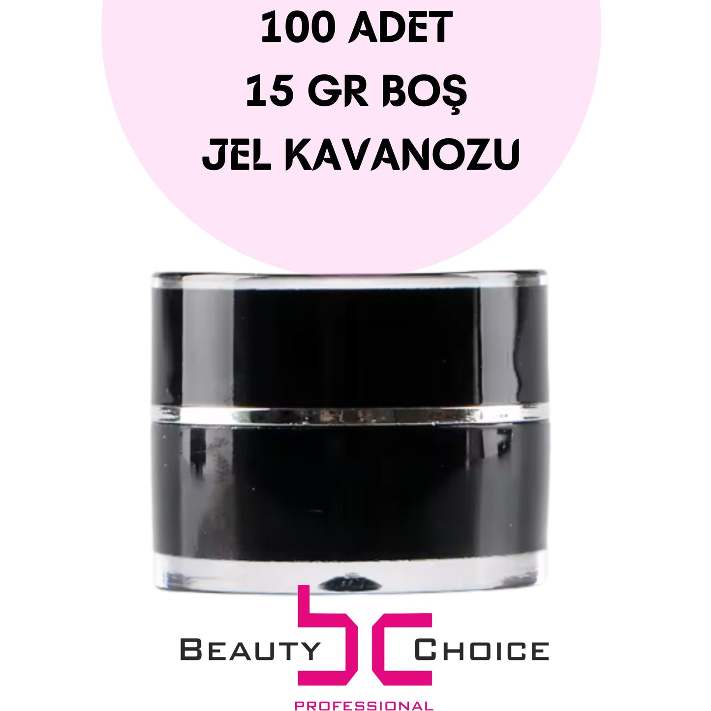 Boş Tırnak Jel Kavanoz 15gr (100 Adet)