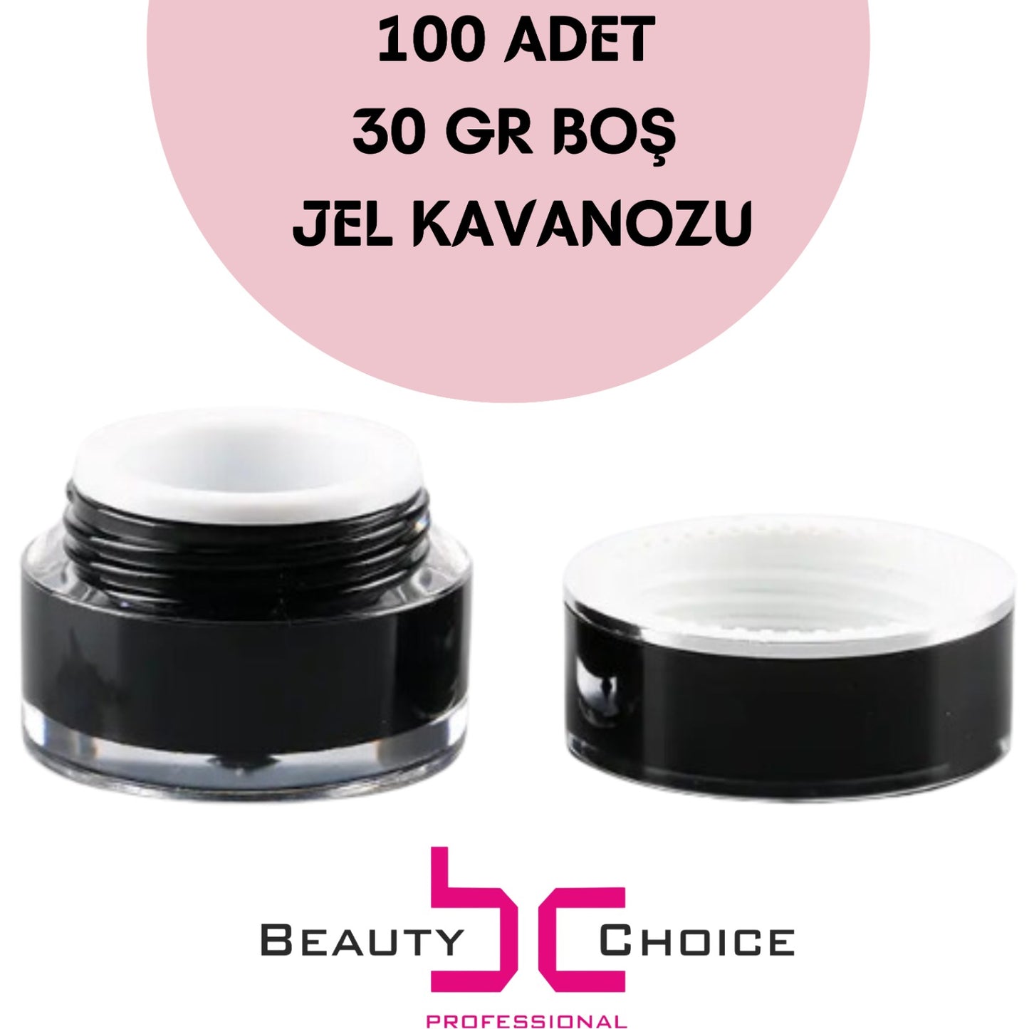 Boş Tırnak Jel Kavanoz 30gr (100 Adet)