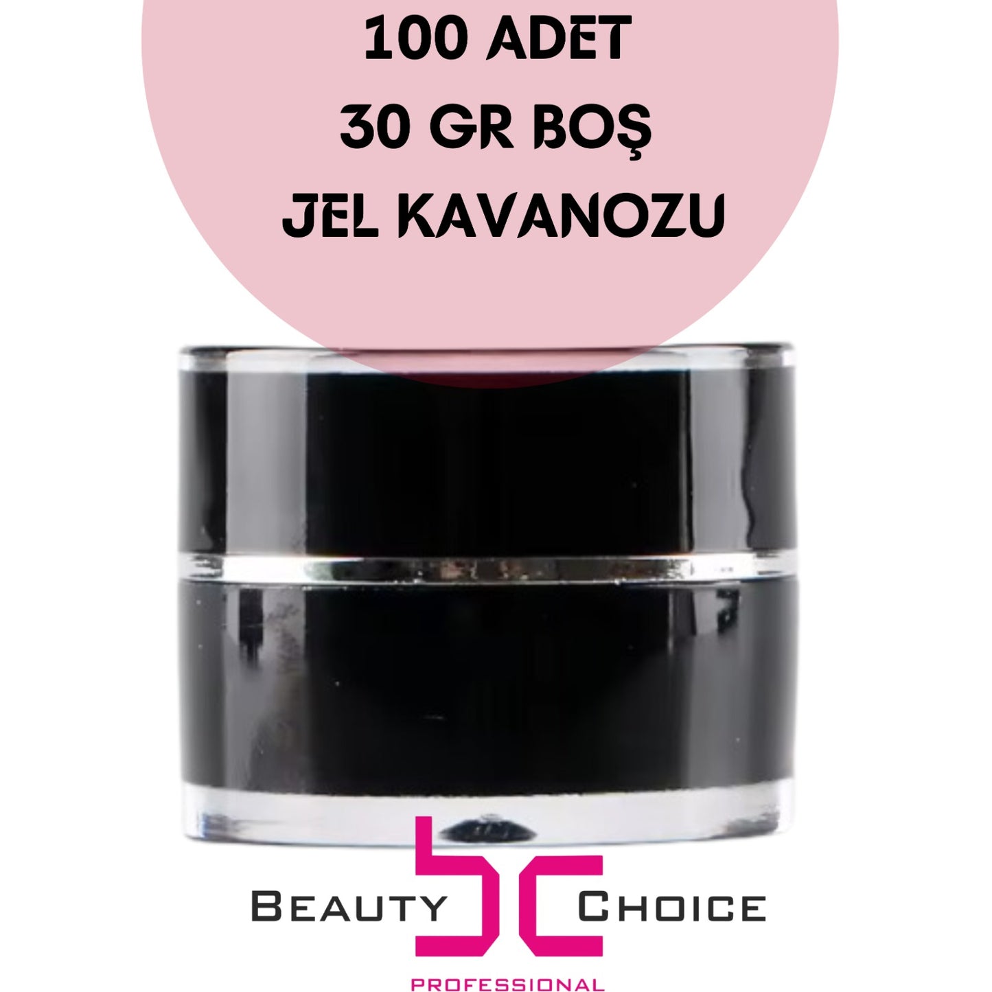 Boş Tırnak Jel Kavanoz 30gr (100 Adet)