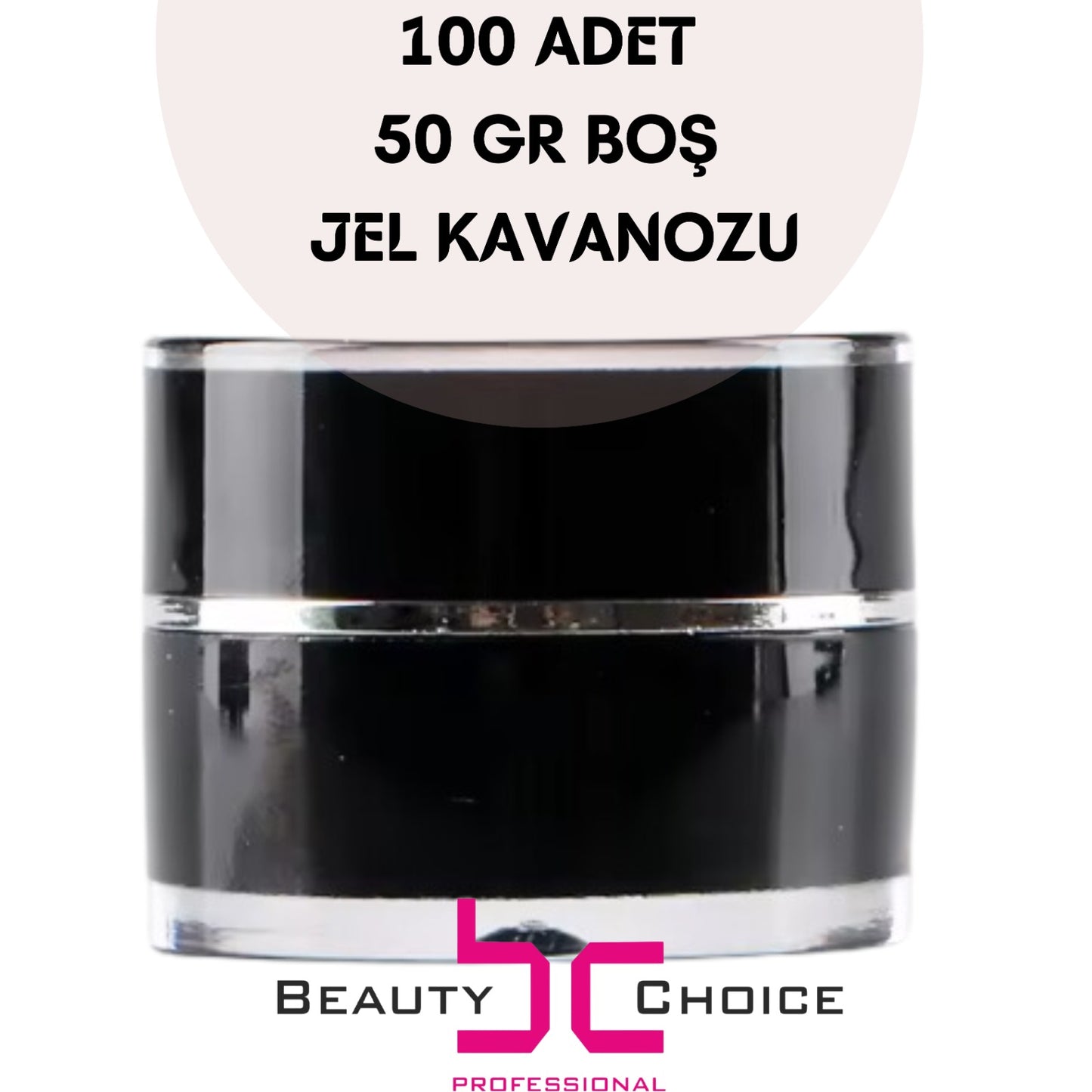 Boş Tırnak Jel Kavanoz 50gr (100 Adet)