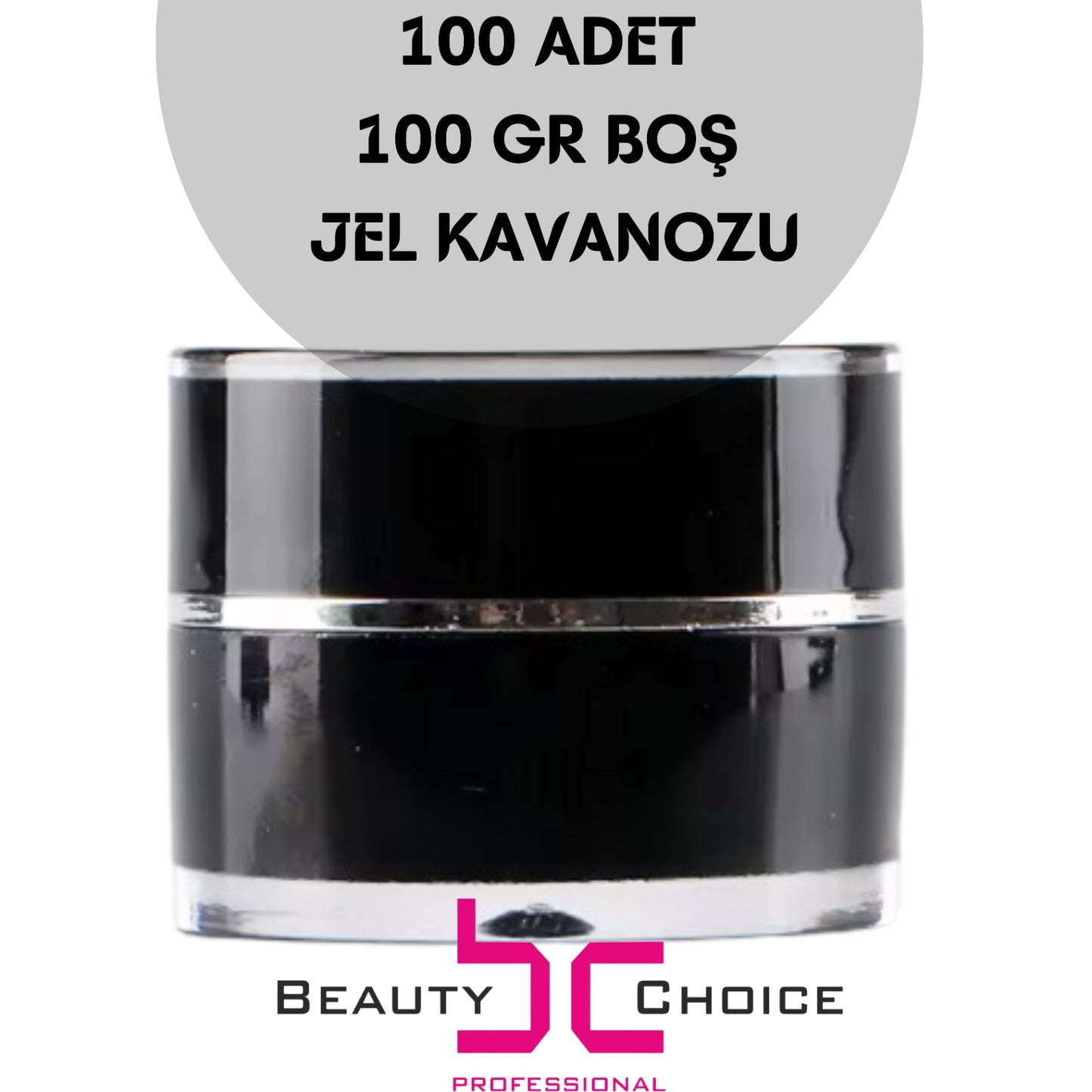 Boş Tırnak Jel Kavanoz 100gr (100 Adet)