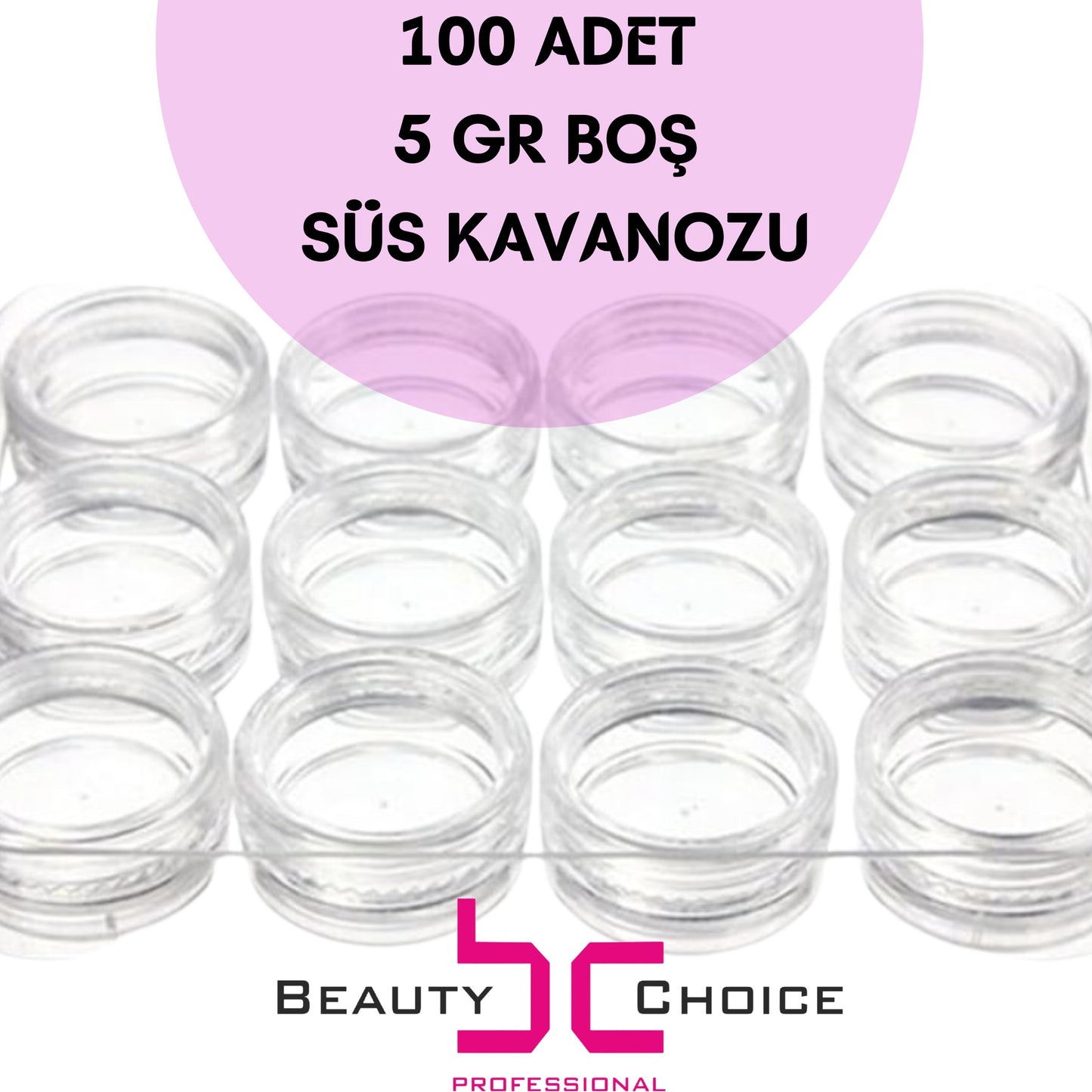 Boş süs ürün kavanozu 5gr  (100 Adet )